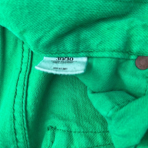Ralph Lauren Raw Green Button Fly 30/30 Jeans RARE - Picture 7 of 9